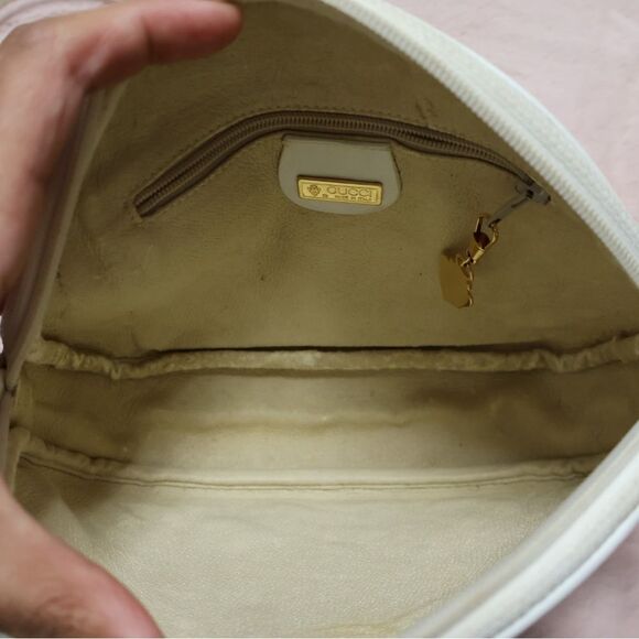 Vintage Gucci Micro GG Monogrammed Crossbody Bag White - (Authentic) - Picture 2 of 12